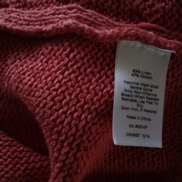 Talbots Linen Blend Cable Knit Sweater - Picture 5 of 5